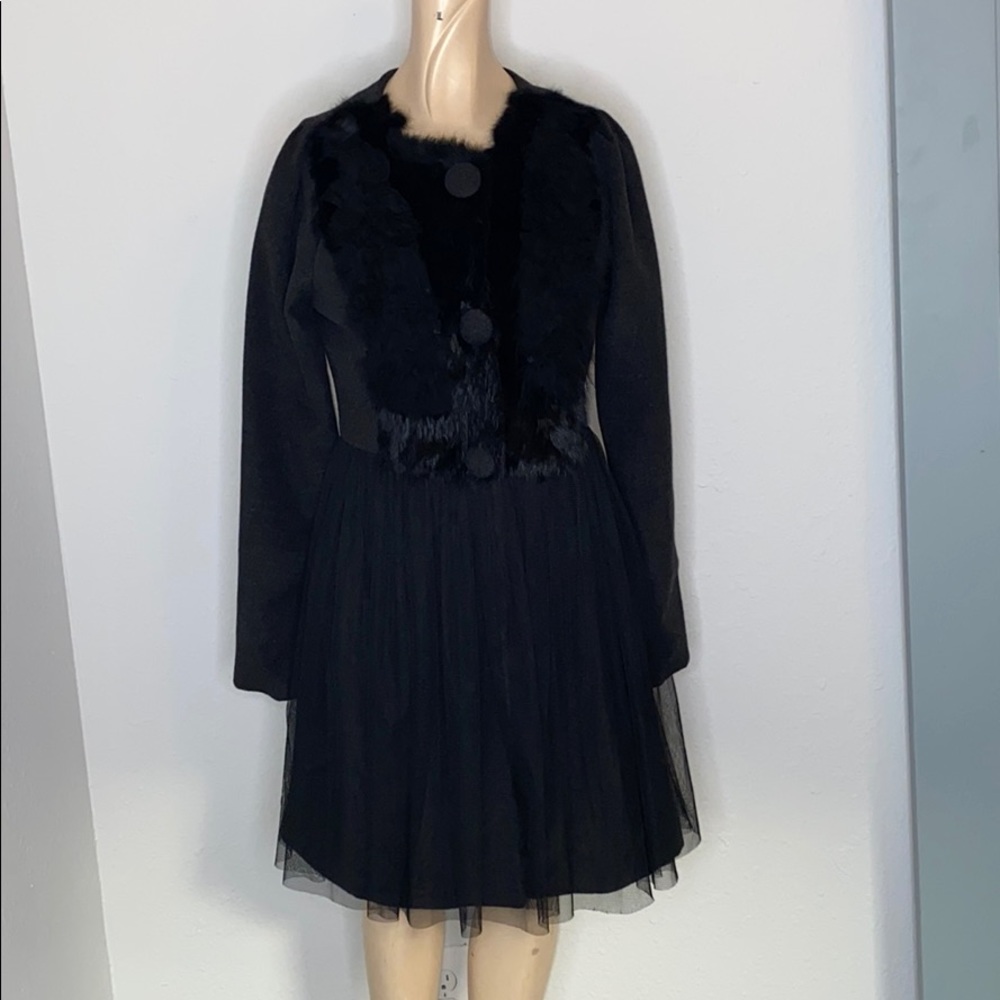 Rye black mini dress with tulle small